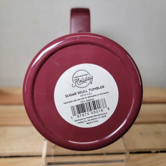 Day of the Dead (Dia De Los Muertos) Sugar Skull Tumbler 40 oz. w/ Lid & Straw - Picture 8 of 9